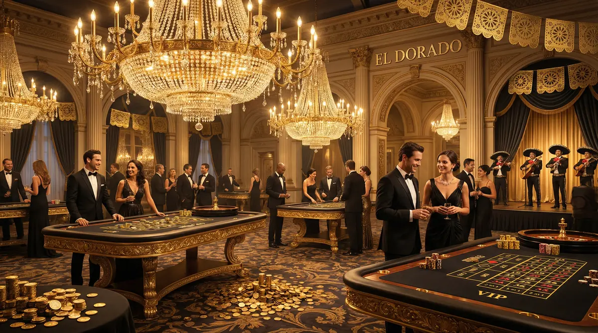 Sala VIP del casino dorado BigBola Iniciar Sesion con mesas de juego elegantes